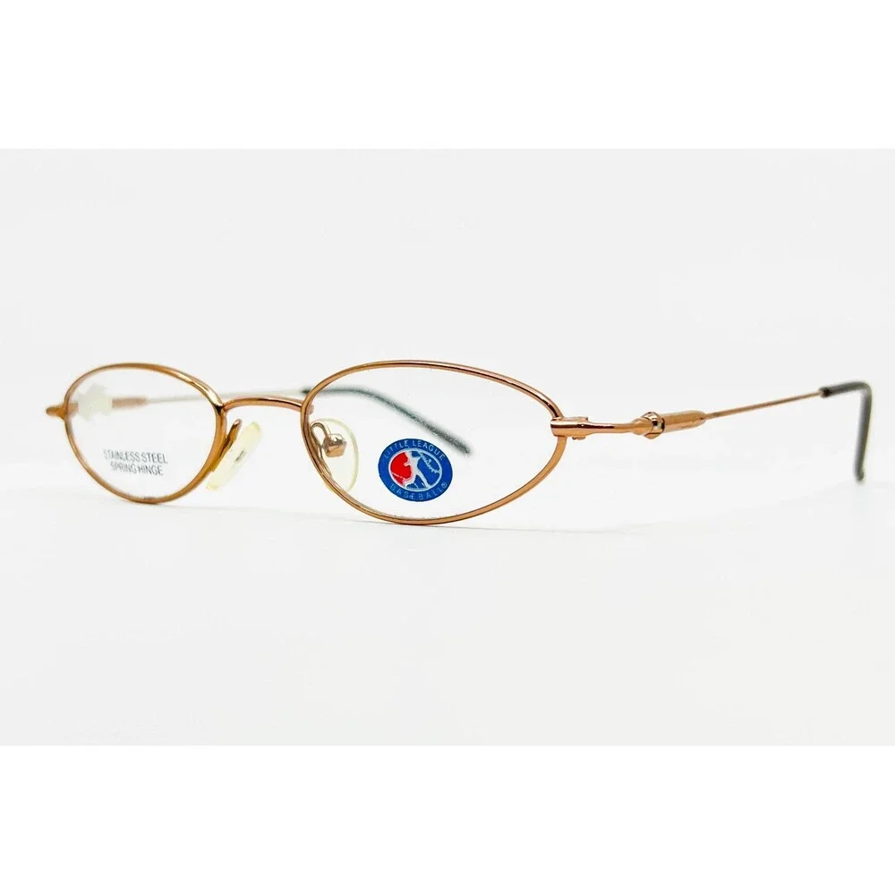 Little League Eyeglass Frames Boys Bronze New Spring Hinge Oval 42-18-125